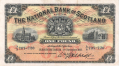 National Bank Of Scotland Ltd 1 Pound,  2.11.1927